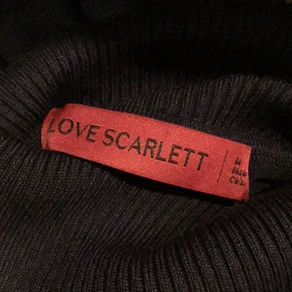 Love Scarlett Navy Blue Knit Pullover Turtleneck Sweater NEW - Picture 12 of 14
